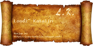 Losó Katalin névjegykártya