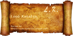 Losó Katalin névjegykártya