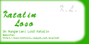 katalin loso business card
